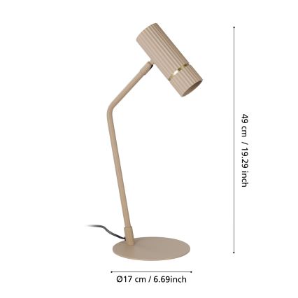 Eglo - Επιτραπέζιο φωτιστικό LED 1xGU10/5W/230V 3000K μπεζ