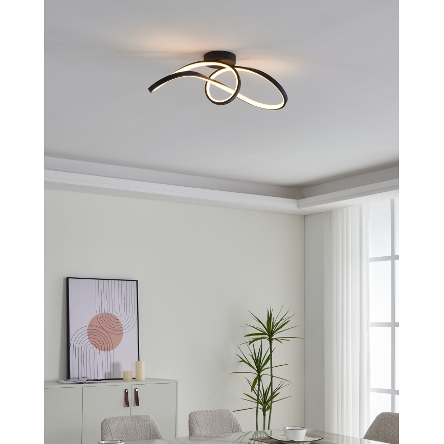 Eglo - LED RGBW Dimmable φωτιστικό οροφής LED/22W/230V 2700-6500K μαύρο