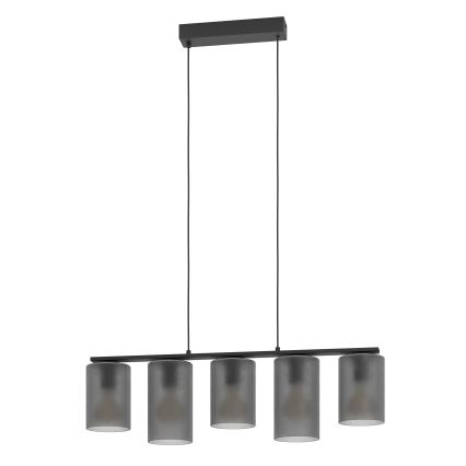 Eglo - Κρεμαστό φωτιστικό οροφής COLOMERA 5xE27/40W/230V γκρι