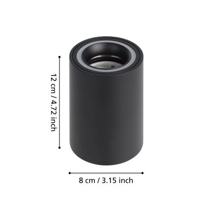 Eglo - LED RGBW Dimmable σποτ LED/4,9W/230V 2700-6500K μαύρο