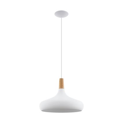 Eglo - Κρεμαστό φωτιστικό οροφής 1xE27/40W/230V διάμετρος 40 cm λευκό - FSC πιστοποιημένο