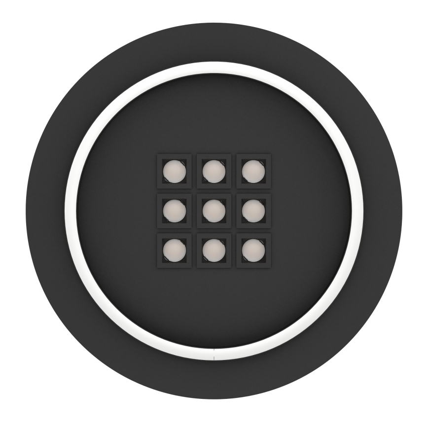 Eglo - LED Dimmable φωτιστικό οροφής LED/21,4W/230V 2700-6500K μαύρο + τηλεχειριστήριο