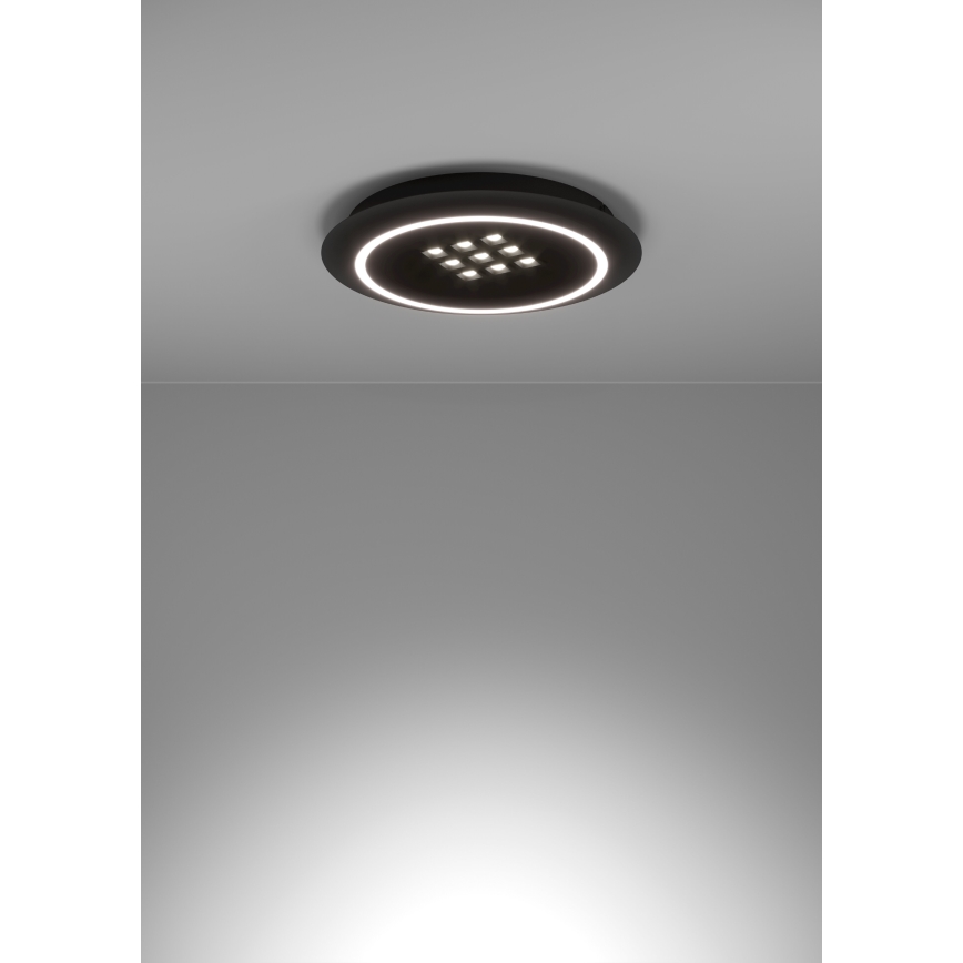 Eglo - LED Dimmable φωτιστικό οροφής LED/21,4W/230V 2700-6500K μαύρο + τηλεχειριστήριο