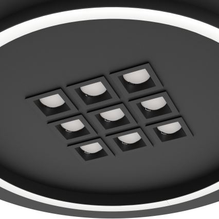 Eglo - LED Dimmable φωτιστικό οροφής LED/21,4W/230V 2700-6500K μαύρο + τηλεχειριστήριο