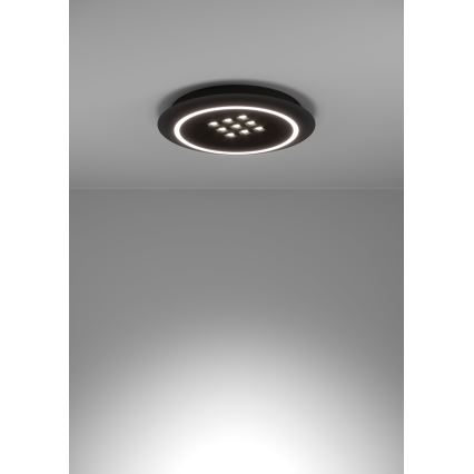 Eglo - LED Dimmable φωτιστικό οροφής LED/21,4W/230V 2700-6500K μαύρο + τηλεχειριστήριο