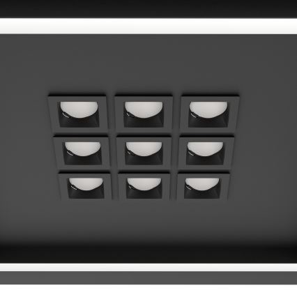 Eglo - LED Dimmable φωτιστικό οροφής LED/21,4W/230V 2700-6500K μαύρο + τηλεχειριστήριο