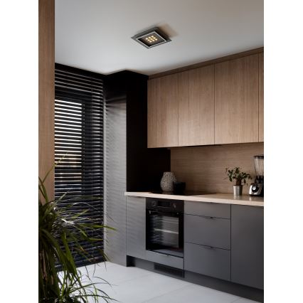 Eglo - LED Dimmable φωτιστικό οροφής LED/21,4W/230V 2700-6500K μαύρο + τηλεχειριστήριο