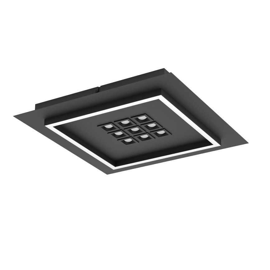 Eglo - LED Dimmable φωτιστικό οροφής LED/21,4W/230V 2700-6500K μαύρο + τηλεχειριστήριο