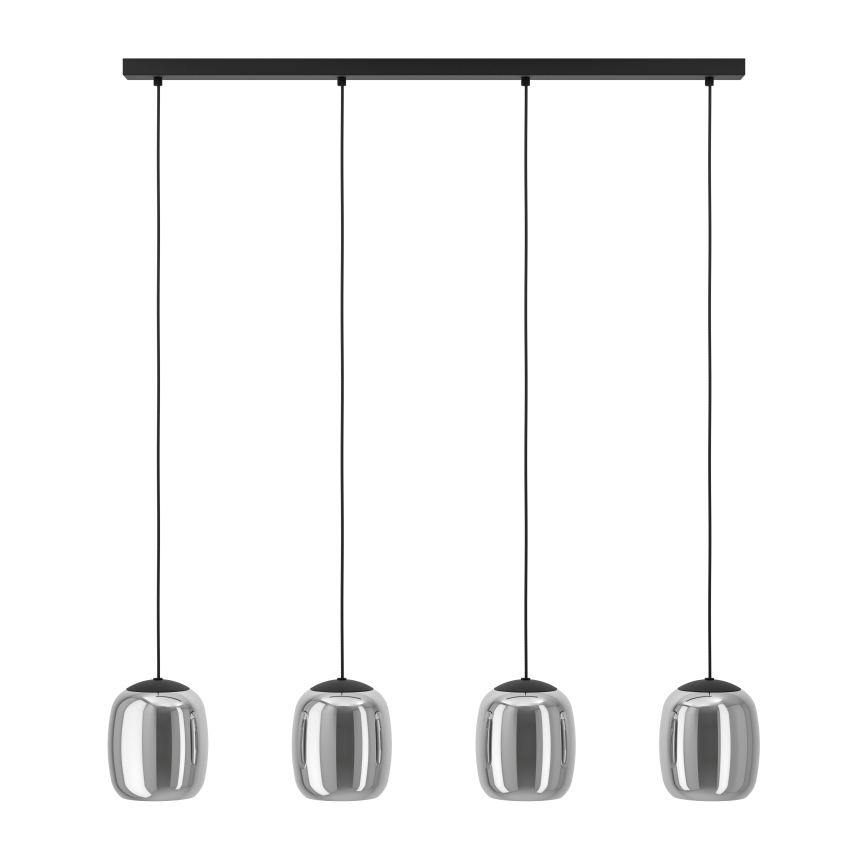 Eglo - Κρεμαστό φωτιστικό οροφής 4xE27/28W/230V γκρι