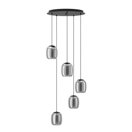 Eglo - Κρεμαστό φωτιστικό οροφής 5xE27/28W/230V γκρι
