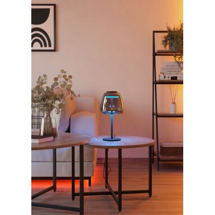Eglo - LED RGBW ρυθμιζόμενο επιτραπέζιο φωτιστικό LED/7,7W/230V 2700-6500K καπνιστό