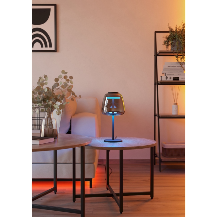 Eglo - LED RGBW ρυθμιζόμενο επιτραπέζιο φωτιστικό LED/7,7W/230V 2700-6500K καπνιστό