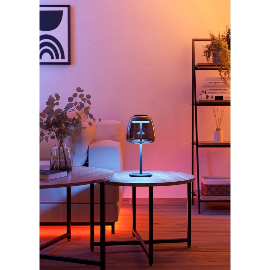 Eglo - LED RGBW ρυθμιζόμενο επιτραπέζιο φωτιστικό LED/7,7W/230V 2700-6500K καπνιστό