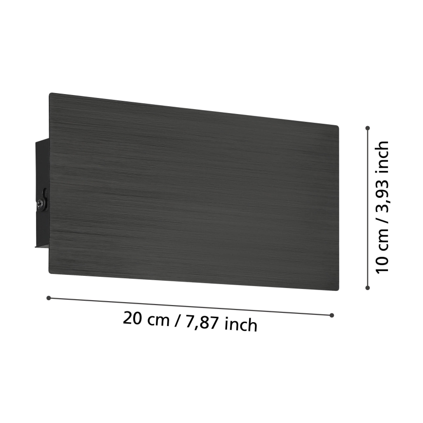 Eglo - Φωτιστικό τοίχου LED LED/6W/230V 3000K μαύρο