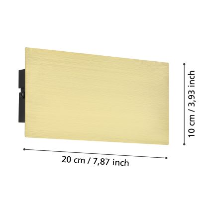Eglo - Φωτιστικό τοίχου LED LED/6W/230V 3000K χρυσό