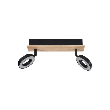 Eglo - LED σποτ φωτιστικό 2xLED/4,2W/230V μαύρο/καφέ