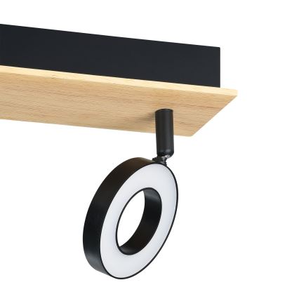 Eglo - LED σποτ φωτιστικό 2xLED/4,2W/230V μαύρο/καφέ