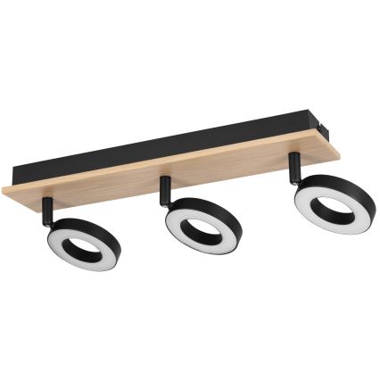 Eglo - Φωτιστικό σποτ LED 3xLED/4,2W/230V μαύρο/καφέ