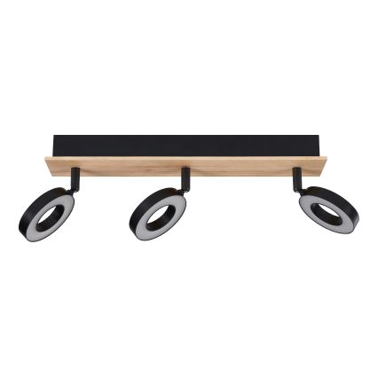 Eglo - Φωτιστικό σποτ LED 3xLED/4,2W/230V μαύρο/καφέ