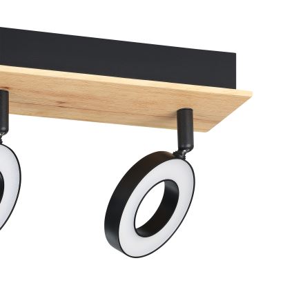 Eglo - Φωτιστικό σποτ LED 3xLED/4,2W/230V μαύρο/καφέ