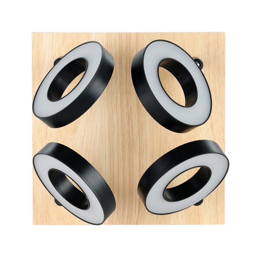 Eglo - LED σποτ φωτιστικό 4xLED/4,2W/230V μαύρο/καφέ