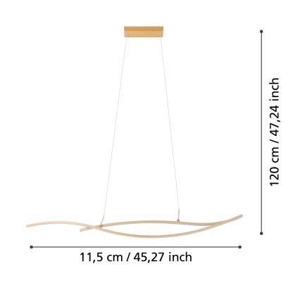 Eglo -  Κρεμαστό φωτιστικό οροφής LED LED/20W/230V 4000K μπεζ