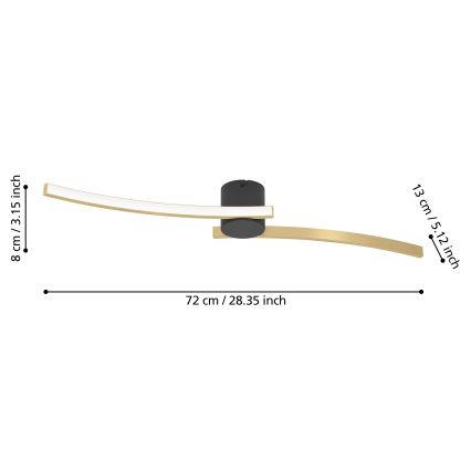 Eglo - Φωτιστικό οροφής LED LED/12W/230V 4000K χρυσό