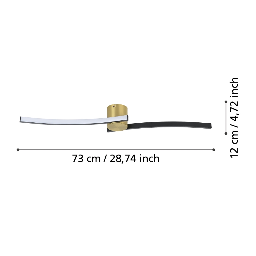 Eglo - Φωτιστικό οροφής LED LED/12W/230V 4000K μαύρο