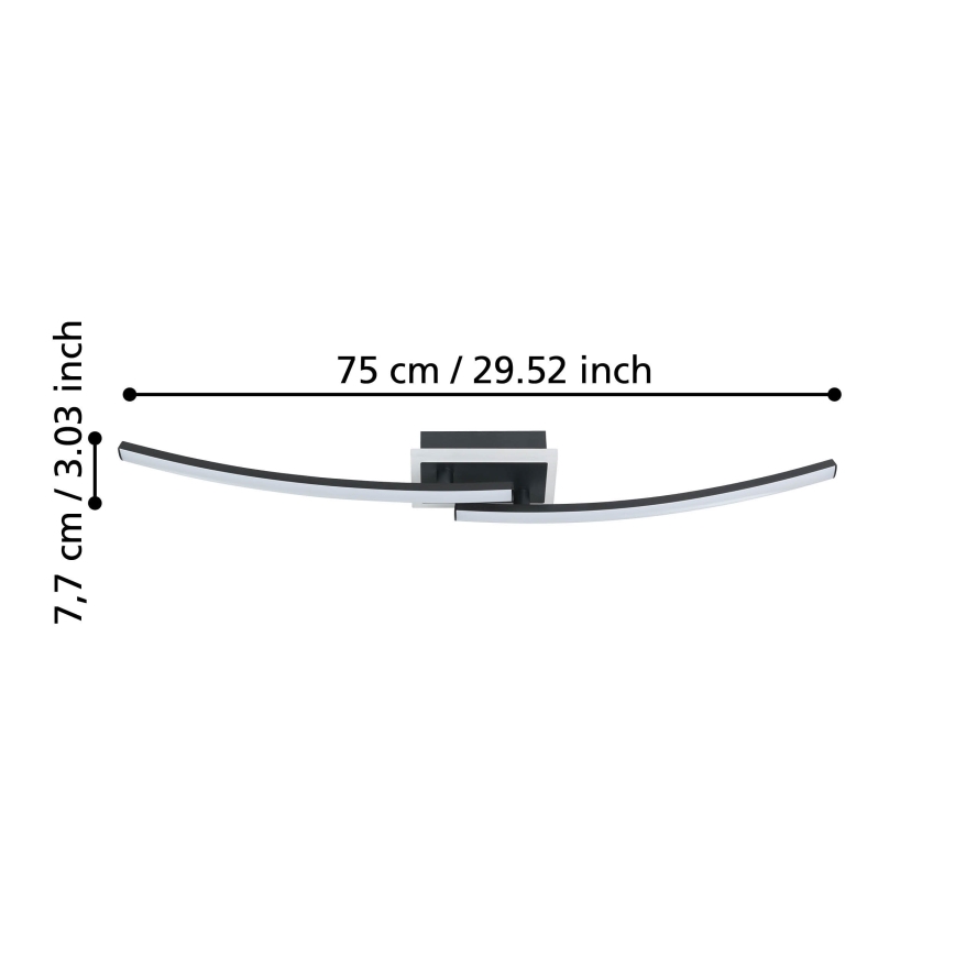 Eglo - Φωτιστικό οροφής LED LED/12W/230V 4000K μαύρο
