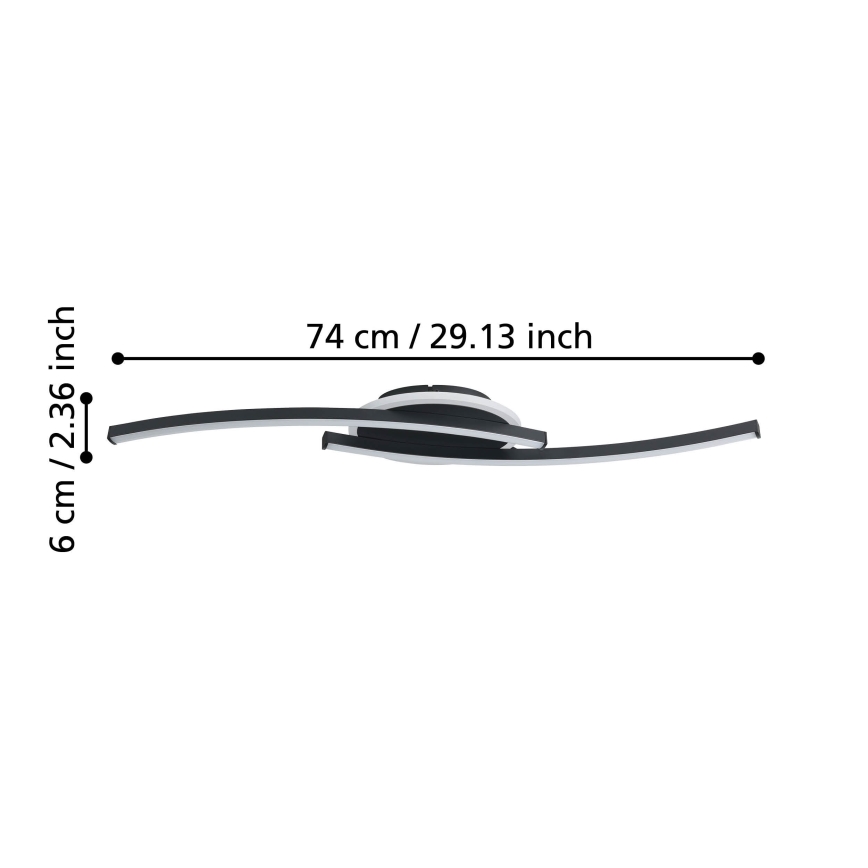 Eglo - Φωτιστικό οροφής LED LED/12W/230V 4000K μαύρο