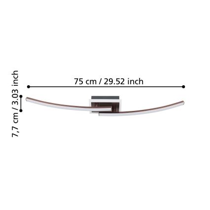 Eglo - Φωτιστικό οροφής LED LED/12W/230V 4000K χαλκός