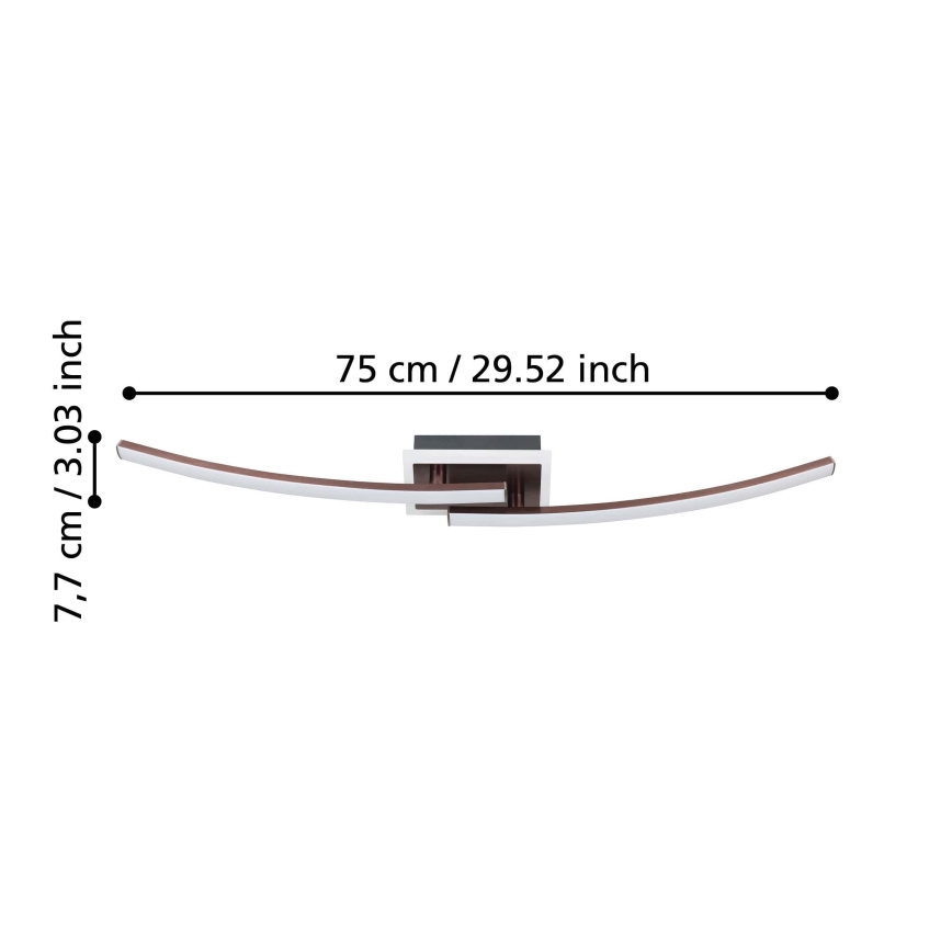 Eglo - Φωτιστικό οροφής LED LED/12W/230V 4000K χαλκός