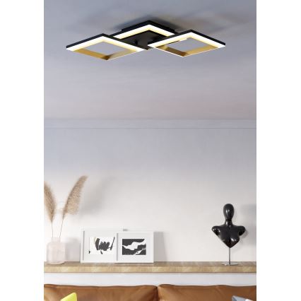 Eglo - LED Dimmable φωτιστικό οροφής LED/20W/230V 4000K μαύρο/χρυσό