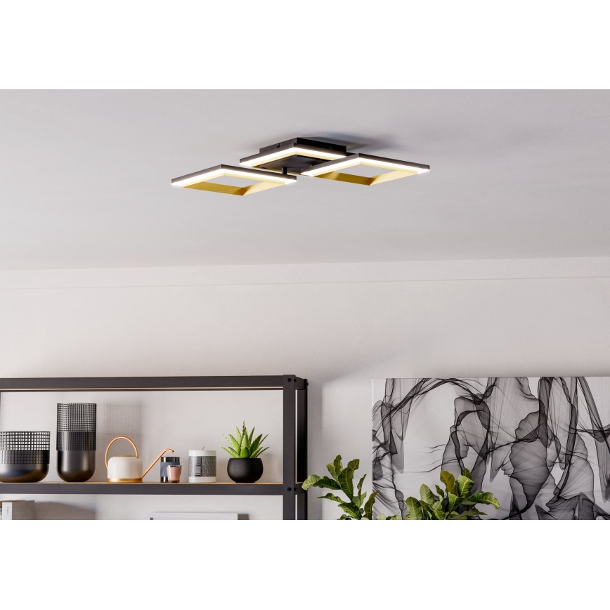 Eglo - LED Dimmable φωτιστικό οροφής LED/20W/230V 4000K μαύρο/χρυσό
