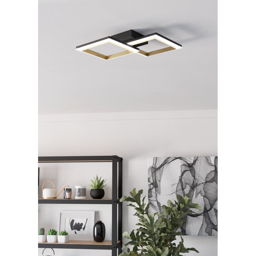 Eglo - LED Dimmable φωτιστικό οροφής LED/18,4W/230V 4000K μαύρο/χρυσό