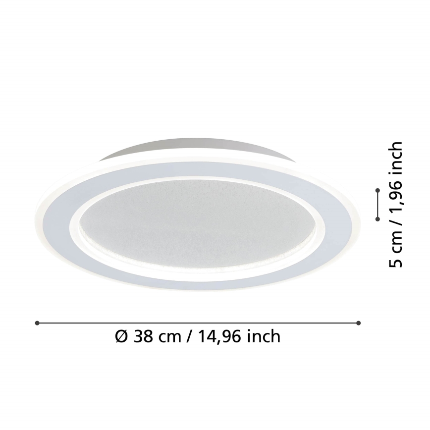 Eglo - LED Dimmable φωτιστικό οροφής LED/20W/230V 2700-6500K λευκό + τηλεχειριστήριο