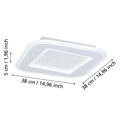 Eglo - LED Dimmable φωτιστικό οροφής LED/20W/230V 2700-6500K λευκό + τηλεχειριστήριο