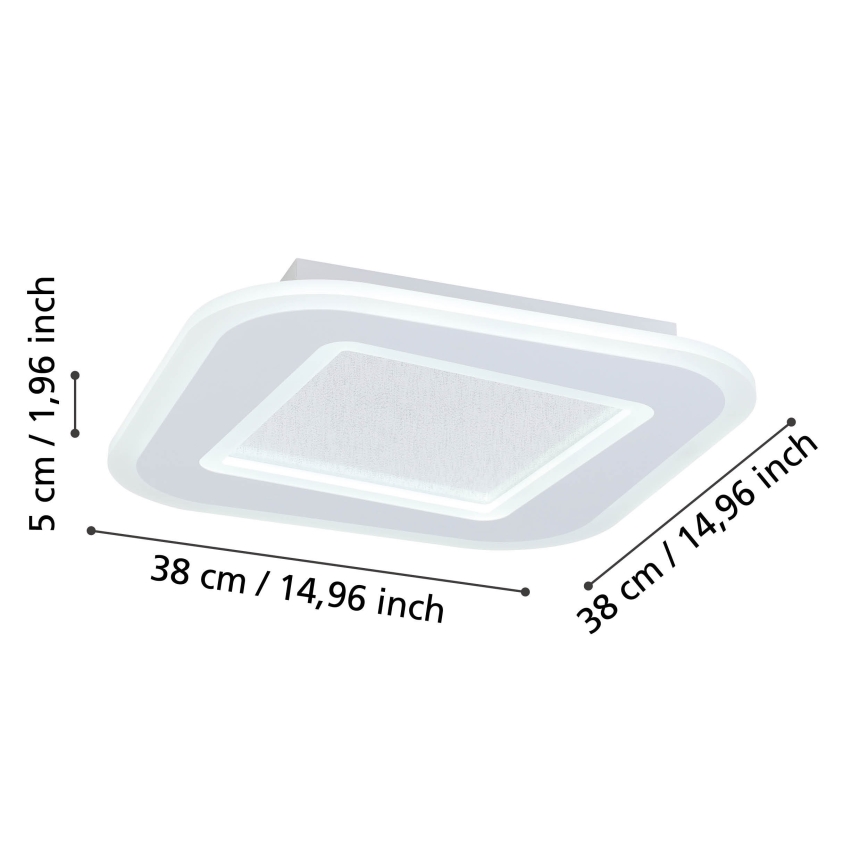 Eglo - LED Dimmable φωτιστικό οροφής LED/20W/230V 2700-6500K λευκό + τηλεχειριστήριο