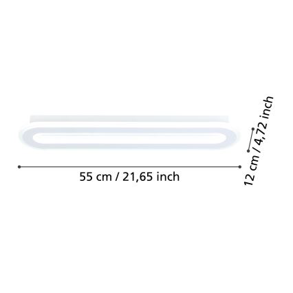 Eglo - LED Dimmable φωτιστικό οροφής LED/20W/230V 2700-6500K λευκό + τηλεχειριστήριο