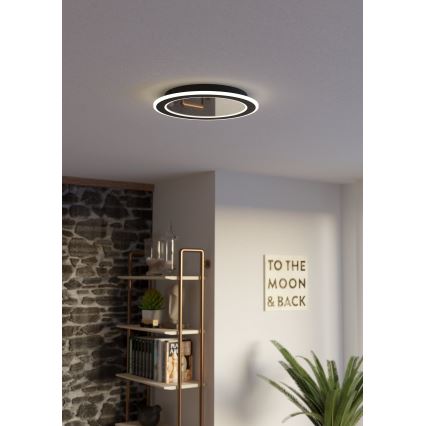 Eglo - LED Dimmable φωτιστικό οροφής LED/20W/230V 2700-6500K μαύρο + τηλεχειριστήριο