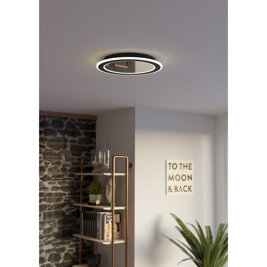 Eglo - LED Dimmable φωτιστικό οροφής LED/20W/230V 2700-6500K μαύρο + τηλεχειριστήριο