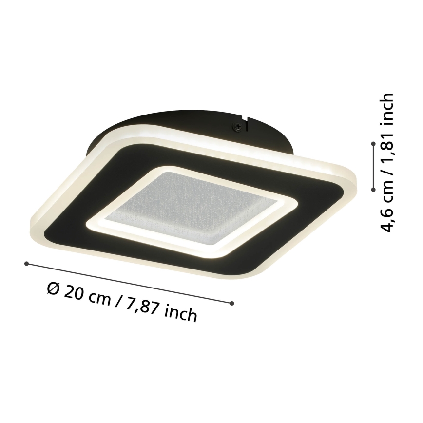 Eglo - Φωτιστικό τοίχου LED LED/12W/230V 4000K μαύρο