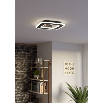 Eglo - LED Dimmable φωτιστικό οροφής LED/20W/230V 2700-6500K μαύρο + τηλεχειριστήριο