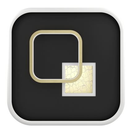 Eglo - Φωτιστικό οροφής LED 1xLED/16,2W/230V + 1xLED/9,2W 38x38 cm μαύρο/χρυσό