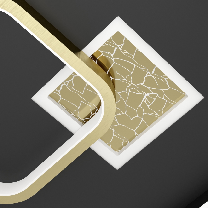 Eglo - Φωτιστικό οροφής LED 1xLED/16,2W/230V + 1xLED/9,2W 38x38 cm μαύρο/χρυσό