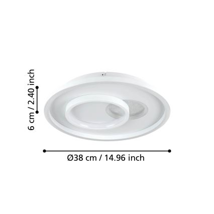 Eglo - Φωτιστικό οροφής LED 14W/230V + 8,5W LED, διάμ. 38 cm, λευκό