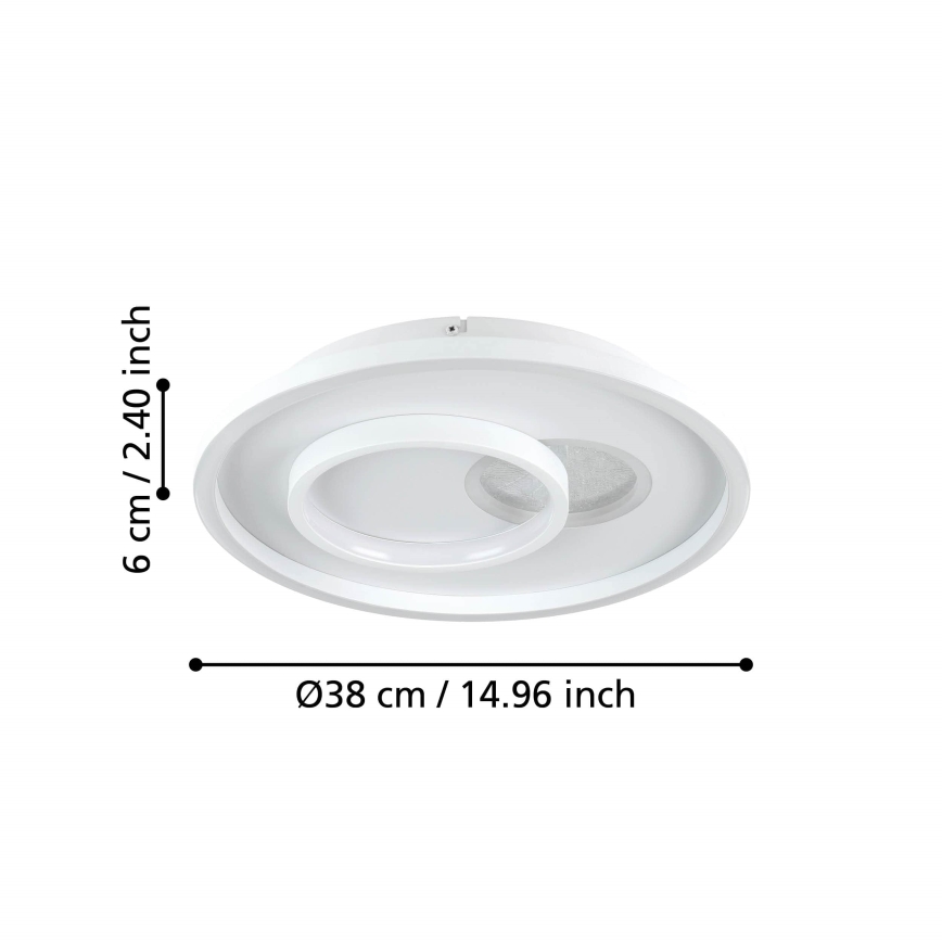 Eglo - Φωτιστικό οροφής LED 1xLED/14W/230V + 1xLED/8,5W διάμετρος 38 cm λευκό