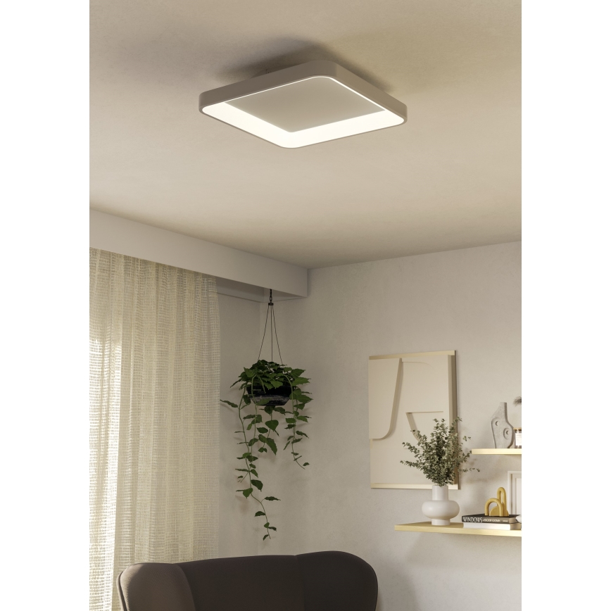 Eglo - LED Dimmable φωτιστικό οροφής LORETELLO LED/12W/230V λευκό + τηλεχειριστήριο