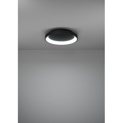 Eglo - LED Dimmable φωτιστικό οροφής LED/12W/230V 2700-6500K μαύρο + τηλεχειριστήριο