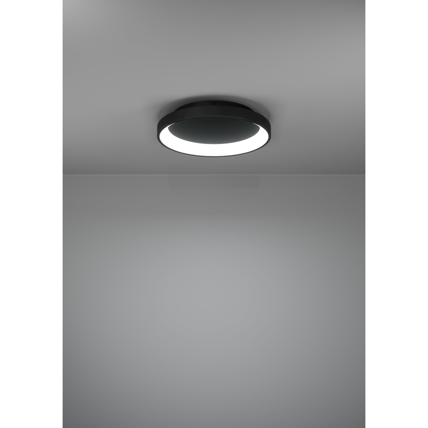 Eglo - LED Dimmable φωτιστικό οροφής LED/12W/230V 2700-6500K μαύρο + τηλεχειριστήριο